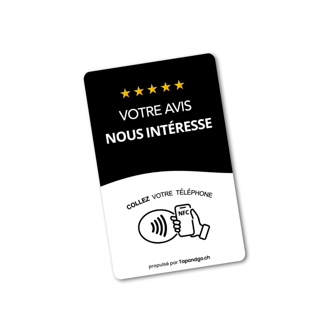 Carte Votre Avis Nous Intéresse Tap&Go