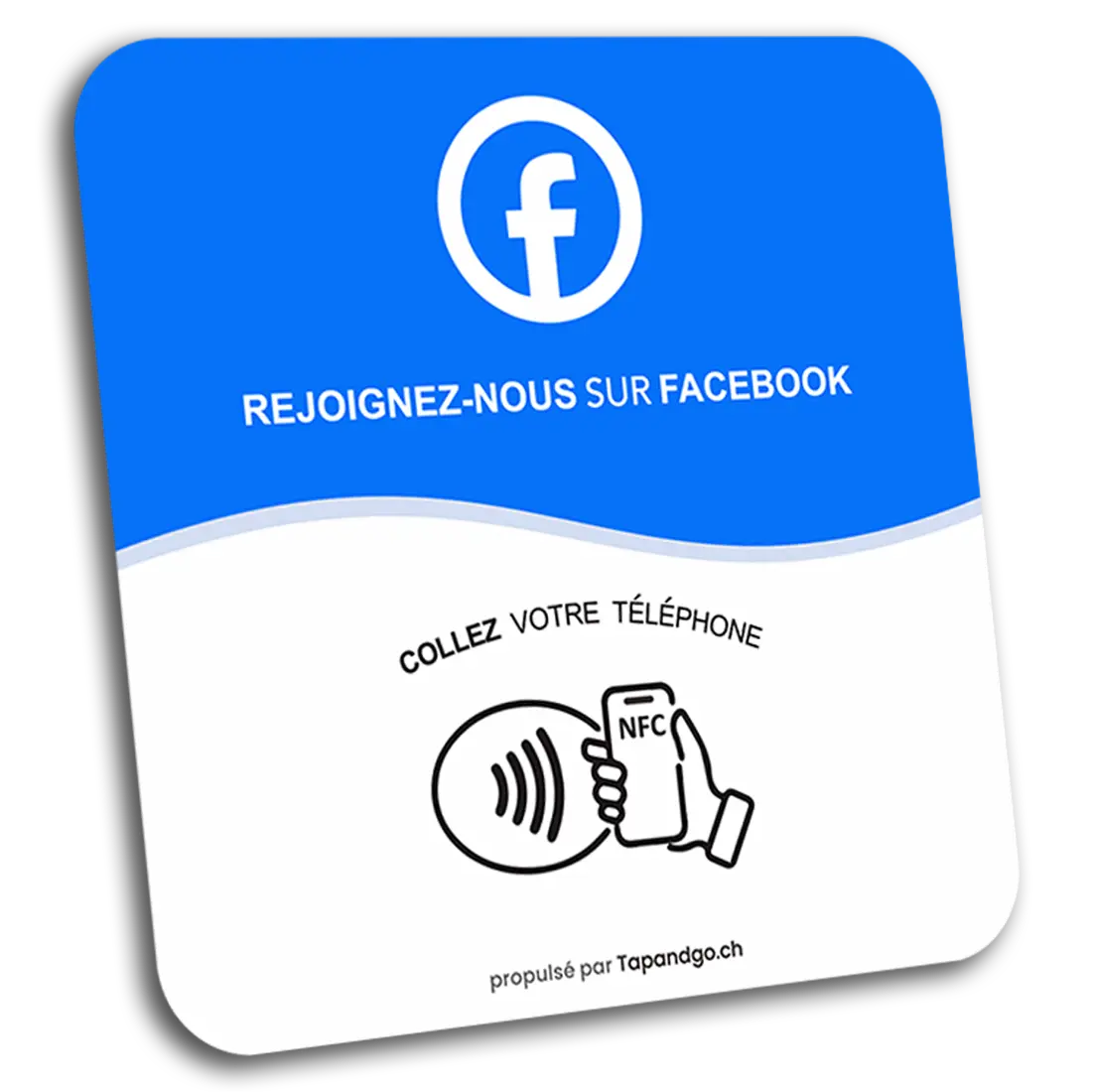 Plaque Facebook Tap&Go