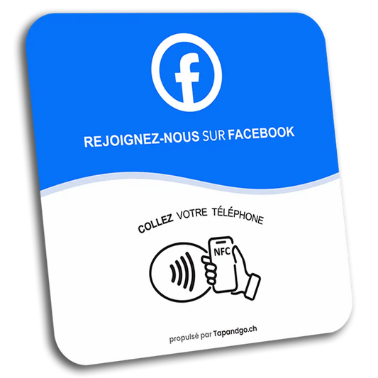 Plaque Facebook Tap&Go