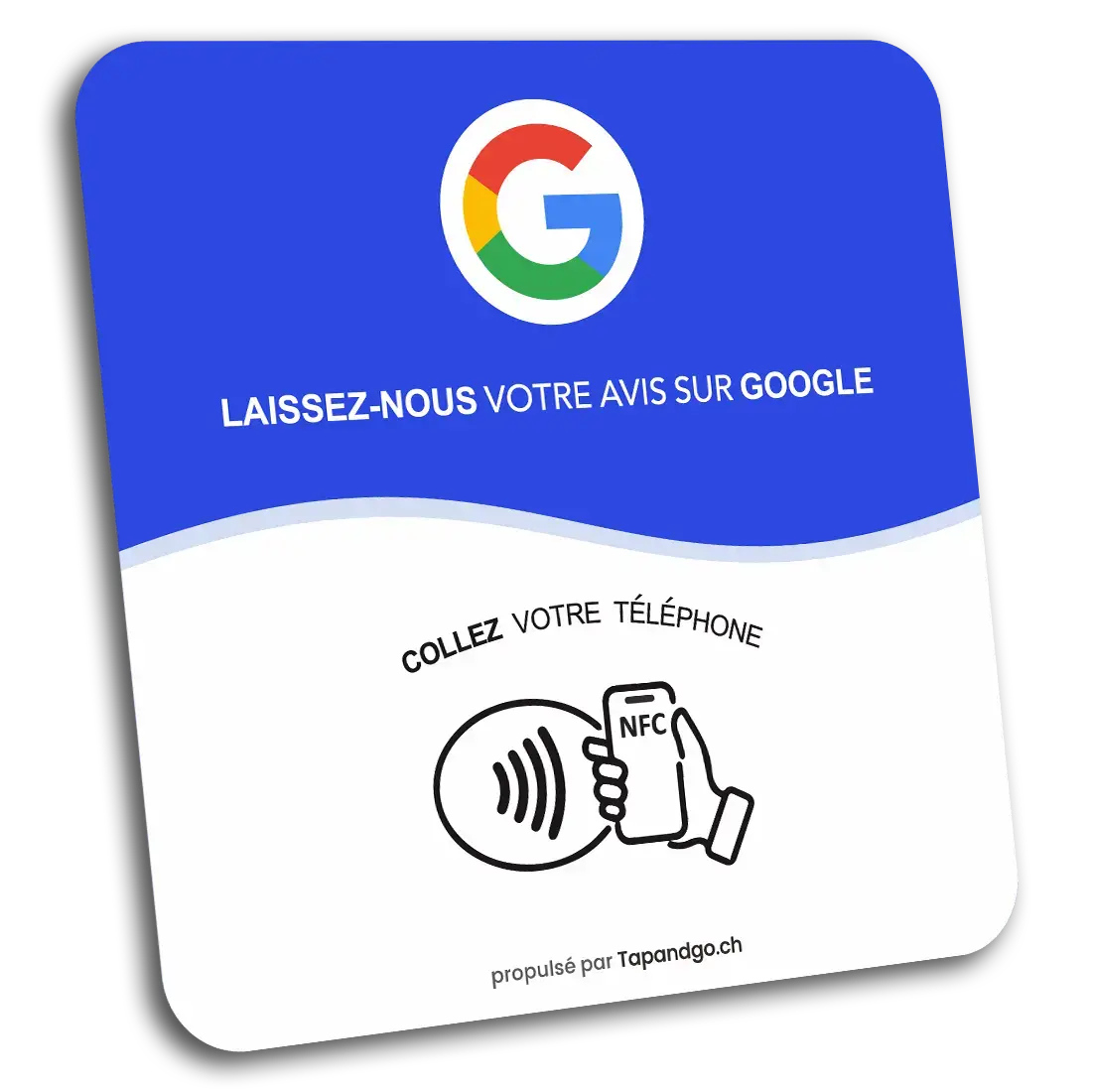 Plaque NFC Avis Google Tap&Go